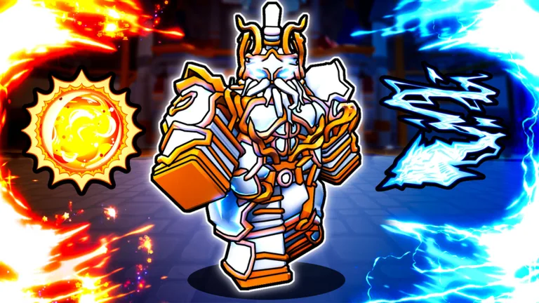 Elemental Dungeons elemental warrior wielding fire and ice magic